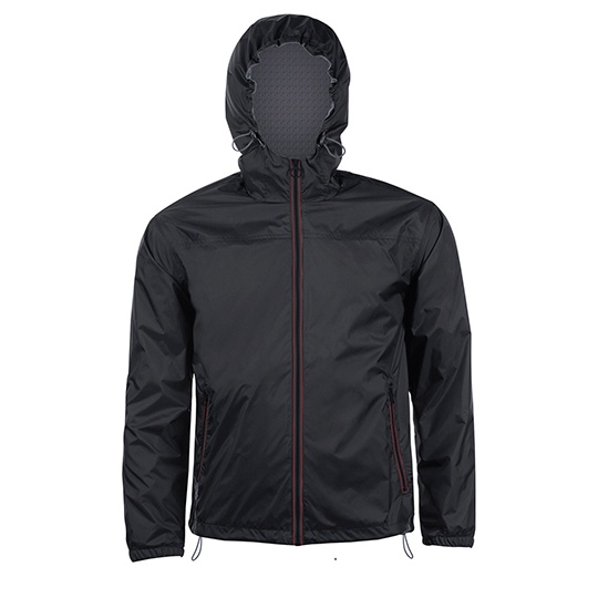 Kurtka Wiatrowka Unisex Wodoodporna L947 - Black & Red