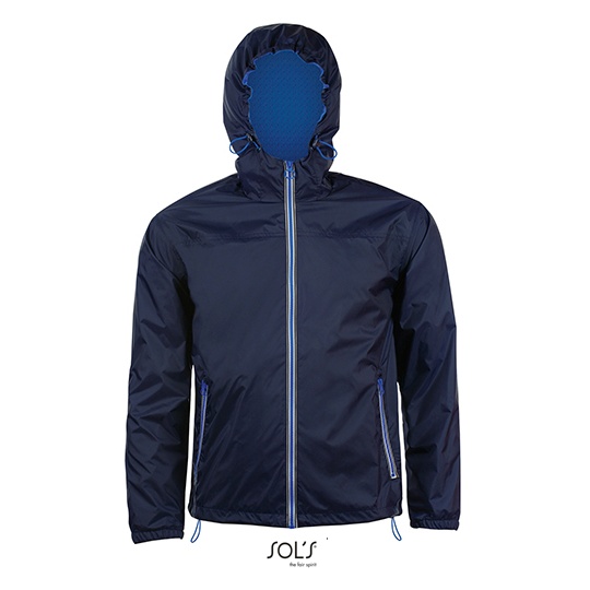 Kurtka Wiatrowka Unisex Wodoodporna L947 - Navy & Royal Blue 241