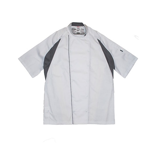 Kurtka Kucharska Unisex Krotki Rekaw Staycool LF011 - White & Griffin