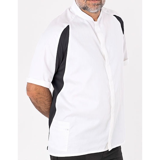Bluzka Szefa Kuchni Unisex Oddychająca StayCool System LF128 - White & Black