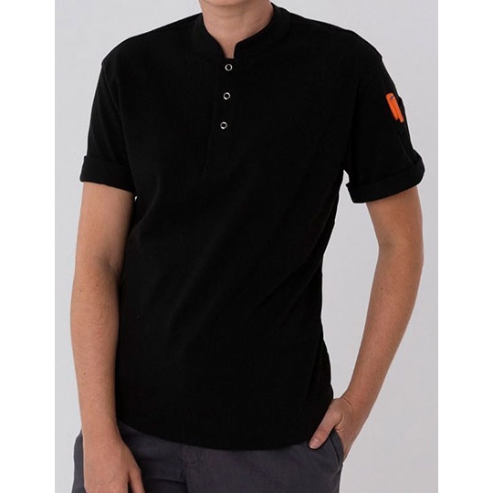 Koszula kucharska slim LF130 - Black