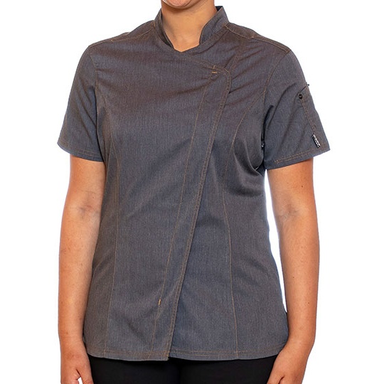 Kurtka Damska Slim Asymetryczna LF145 - Grey