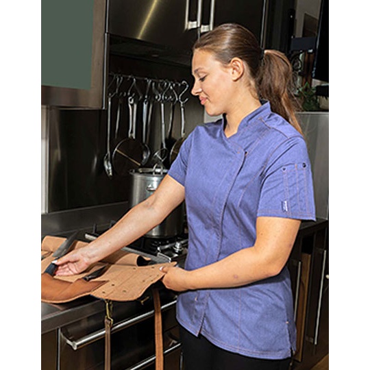 Kurtka Damska Slim Asymetryczna LF145 - Indigo