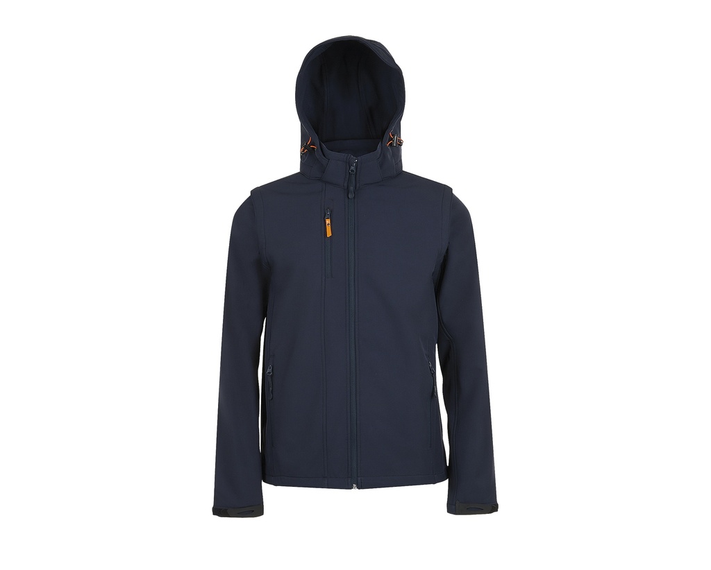 Kurtka Softshell Unisex odpinany kaptur i rękawy LP01647 - French Navy