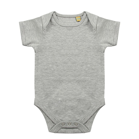 Body niemowlęce z krótkim rękawem LW055 - Heather Grey