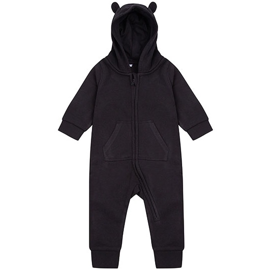 Kombinezon Dzieciecy Polarowy z Kapturem i Uszami LW070 - Black