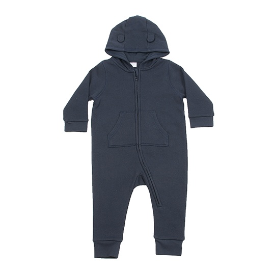 Kombinezon Dzieciecy Polarowy z Kapturem i Uszami LW070 - Navy