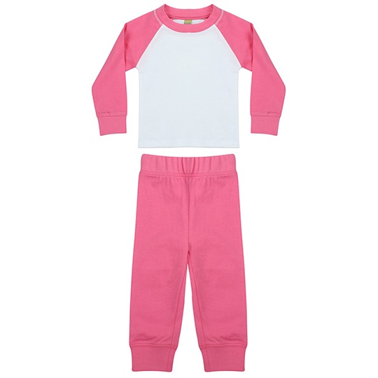 Pizama Dziecieca Zestaw Bawelniany Single Jersey LW071 - Candyfloss Pink & White