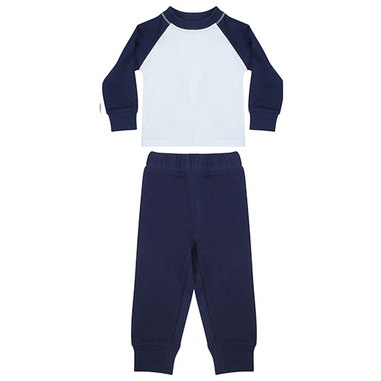 Pizama Dziecięca Zestaw Bawełniany Single Jersey LW071 - Navy & White