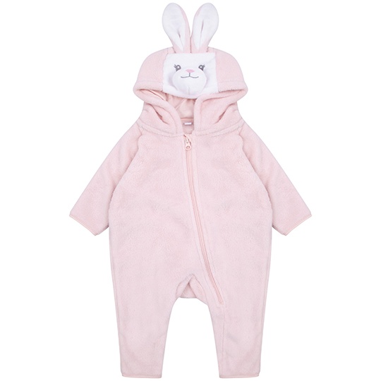 Kombinezon Dzieciecy Pluszowy z Kapturem LW073 - Pink