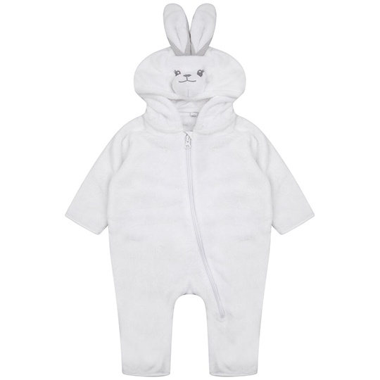 Kombinezon Dziecięcy Pluszowy z Kapturem LW073 - White