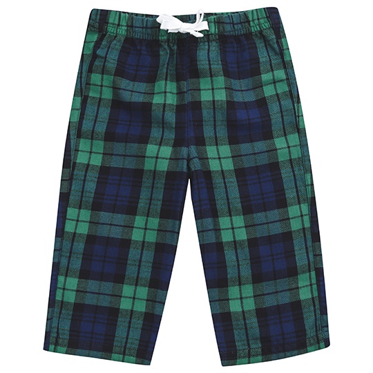 Spodnie Dresowe Flanelowe LW083 - Navy-Green Check