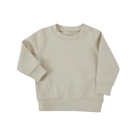 Bluza Dziecieca Dlugi Rekaw Regenerowana Bawelna LW800 - Light Stone