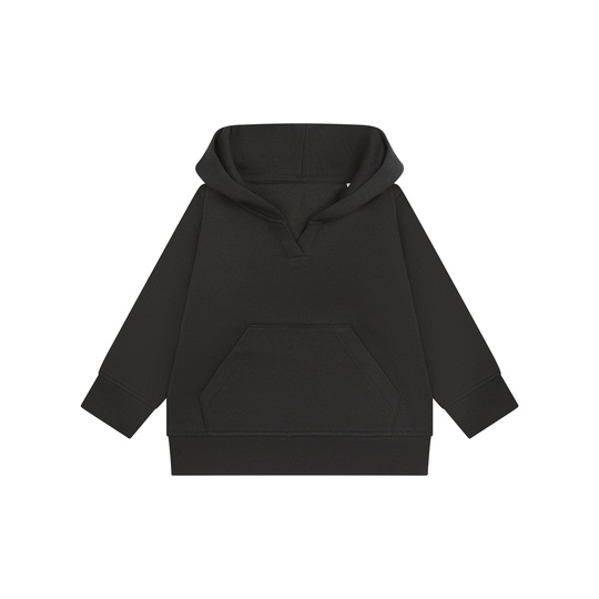 Bluza Dziecieca z Kapturem Regenerowana Bawelna Poliester Recykling LW802 - Black