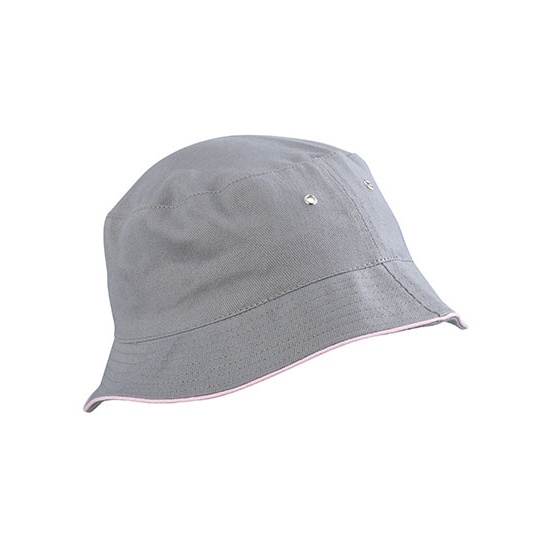Kapelusz Rybacki Bawelniany MB012 - Grey & Light Rosa