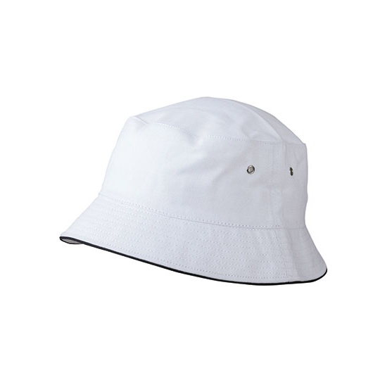Kapelusz Rybacki Bawełniany MB012 - White & Navy