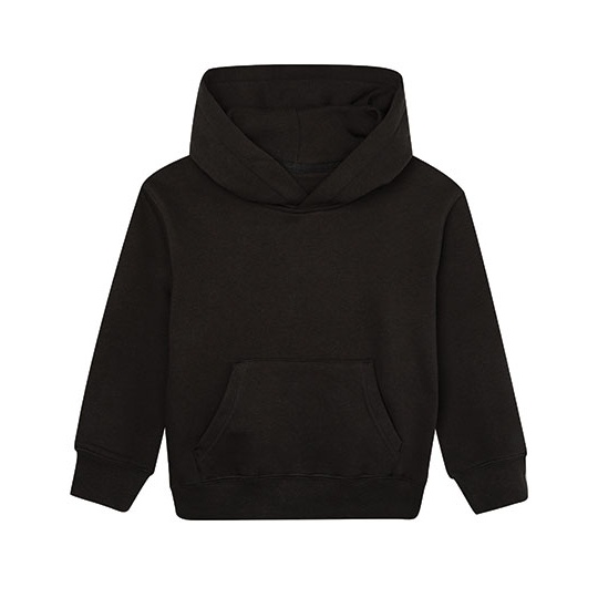 Bluza Dziecieca z Kapturem Bawelna Organiczna Poliester Recykling MK04 - Black