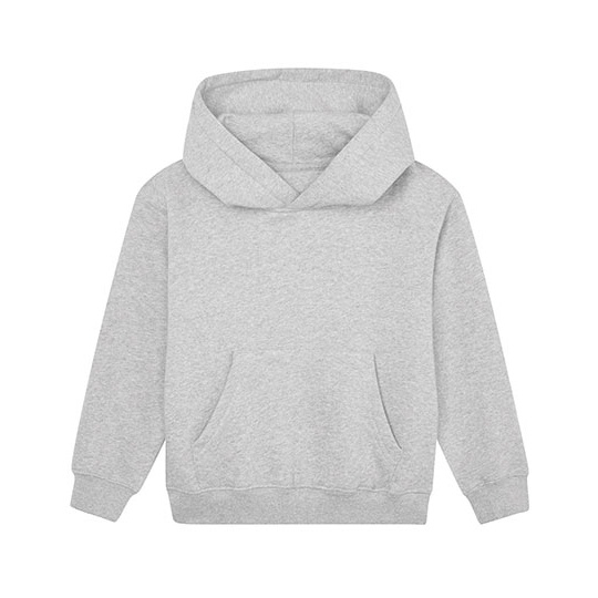Bluza Dziecieca z Kapturem Bawelna Organiczna Poliester Recykling MK04 - Heather Grey Melange
