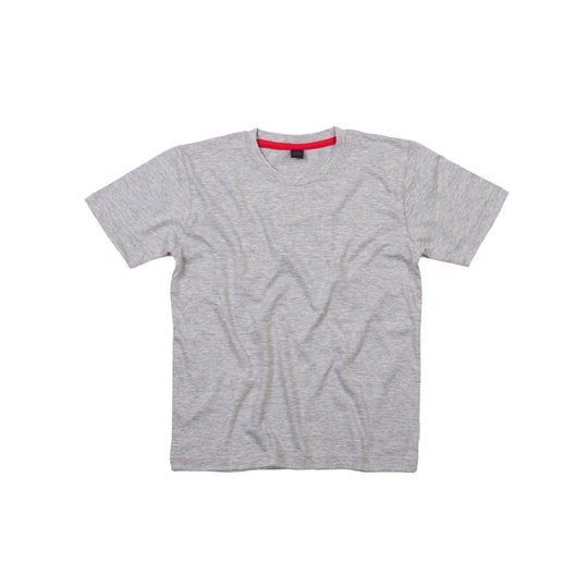 Koszulka Dziecieca Klasyczna Bawelniana MK15 - Heather Grey Melange & Washed Red