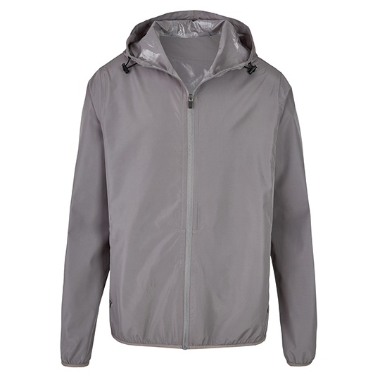 Uniseksowa kurtka wiatrówka z kapturem MY1010 - Grey Solid