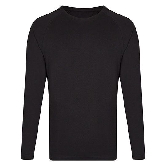 Koszulka z Dlugim Rekawem Raglanowa Unisex Bawelniana MY210 - Black & Black