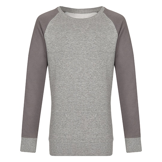 Bluza Meska Z Okraglym Dekoltem Bawelniana Trzywarstwowa MY510 - Heather Grey & Grey Solid