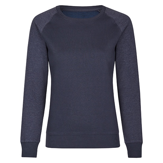 Bluza Damska Slim Bawelniana Trzywarstwowa MY520 - Navy & Heather Navy