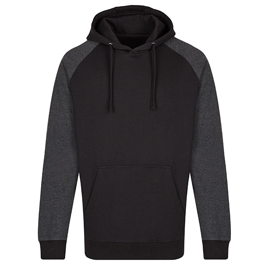 Bluza Męska Klasyczna Bawełniana Trzywarstwowa MY610 - Black & Heather Black