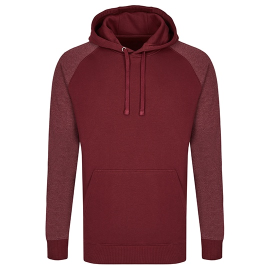 Bluza męska z kapturem MY610 - Burgundy & Heather Burgundy