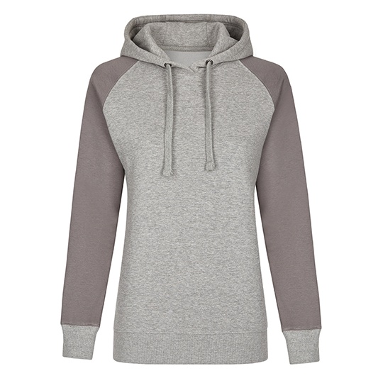 Bluza Damska z Kapturem Bawelniana MY621 - Heather Grey & Grey Solid