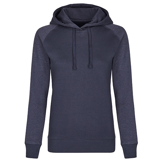 Bluza Damska z Kapturem Bawelniana MY621 - Navy & Heather Navy