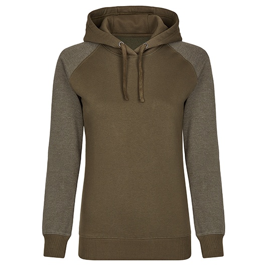 Bluza Damska z Kapturem Bawelniana MY621 - Olive & Heather Olive