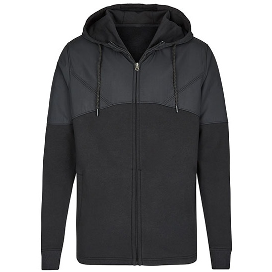 Bluza Rozpinana Klasyczna Mieszanka Materialow MY910 - Black