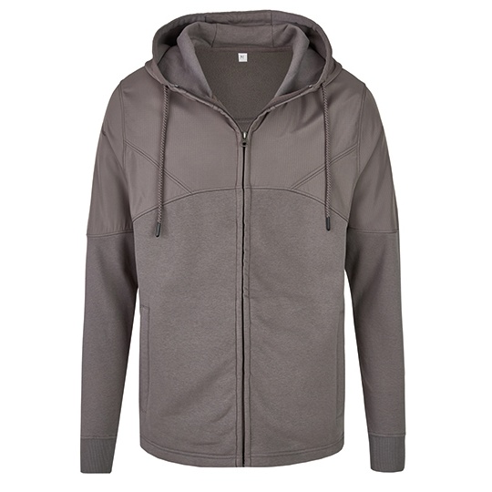 Bluza Rozpinana Klasyczna Mieszanka Materialow MY910 - Grey Solid
