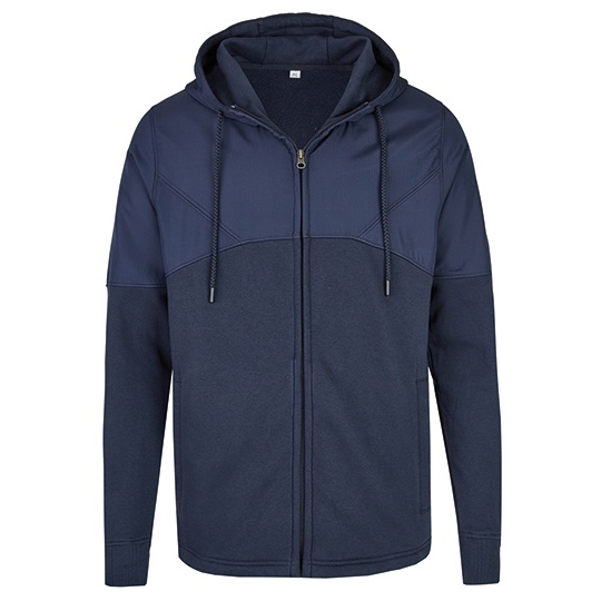 Bluza Rozpinana Klasyczna Mieszanka Materialow MY910 - Navy