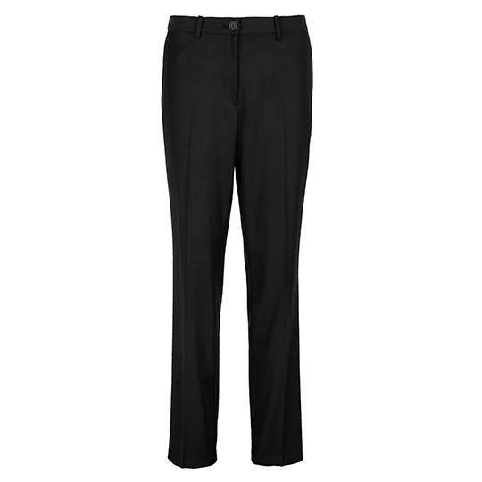 Spodnie Garniturowe Damskie Twill Strecz Łatwa Pielęgnacja NB3163 - Deep Black