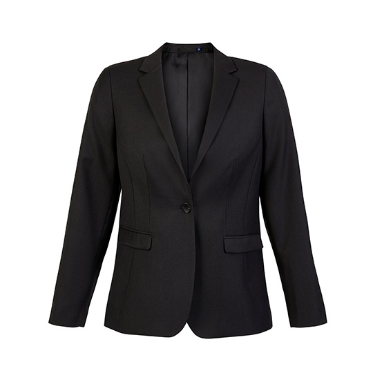 Damska marynarka na jeden guzik NB3165 - Deep Black