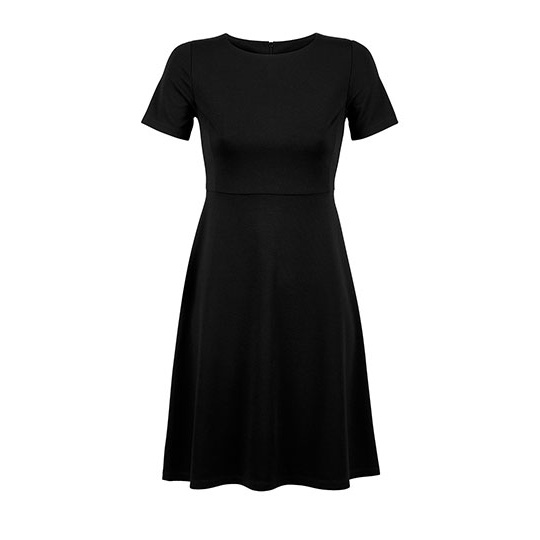 Sukienka Rozkloszowana Elastyczna NB3171 - Deep Black