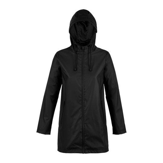 Parka Damska Woskowana Wodoodporna NB3175 - Deep Black