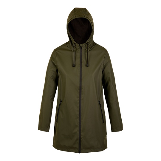 Parka Damska Woskowana Wodoodporna NB3175 - Deep Khaki
