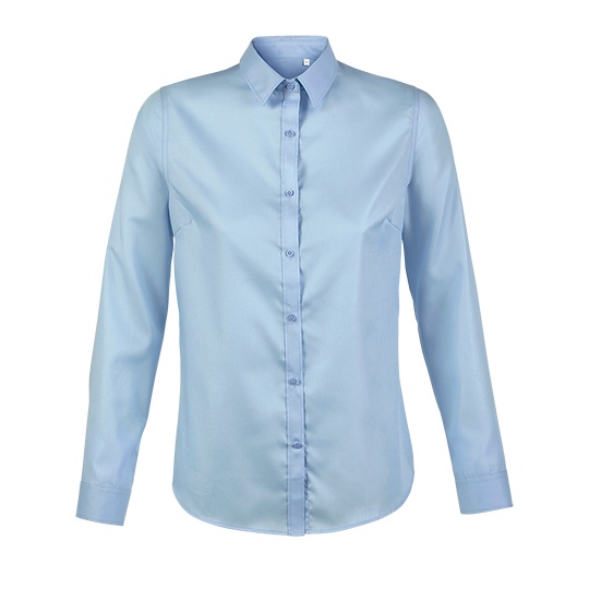 Koszula Damska Slim Nie Wymaga Prasowania NB3183 - Soft Blue