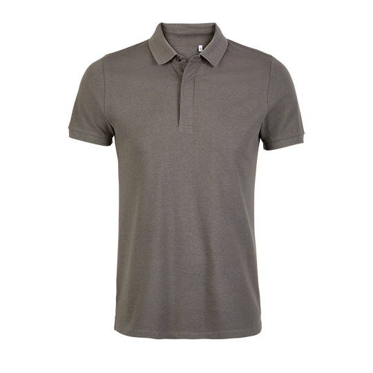 Koszulka Polo Meska Pique Krotkie Rekawy NB3188 - Soft Gray