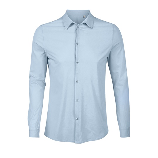 Koszula Meska Bawelna Merceryzowana NB3198 - Soft Blue