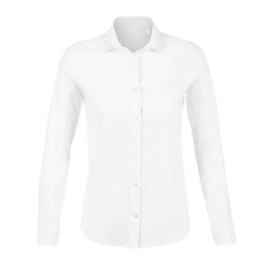 Koszula Damska Bawelniana Merceryzowana NB3199 - Optic White