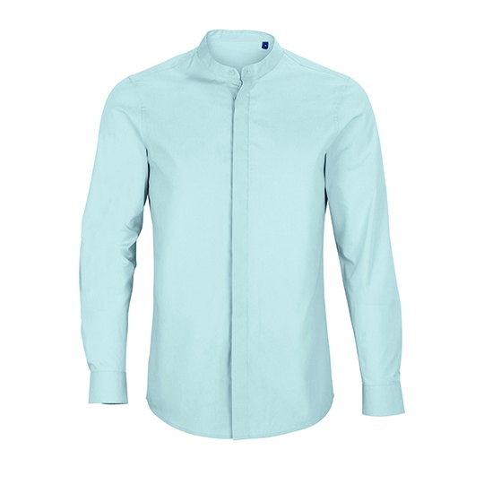 Koszula Meska Dopasowana Popelina NB3792 - Soft Blue