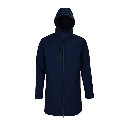 Meski Dlugi Softshell Wodoodporny z Odpinanym Kapturem NB3793 - Night
