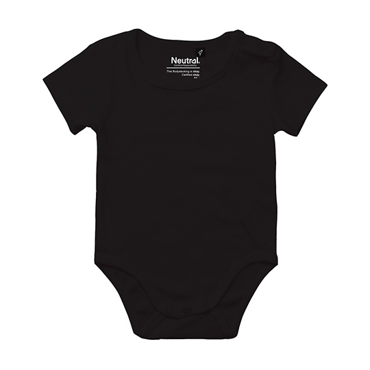 Body Niemowlece Krotki Rekaw Bawelna Organiczna NE11030 - Black