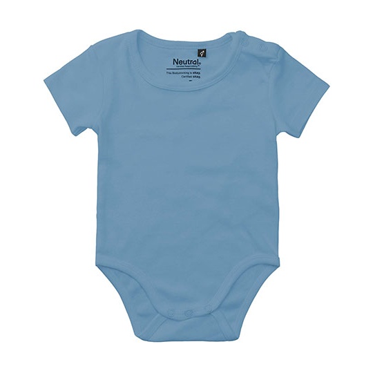 Body Niemowlece Krotki Rekaw Bawelna Organiczna NE11030 - Dusty Indigo