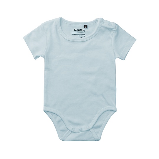 Body Niemowlece Krotki Rekaw Bawelna Organiczna NE11030 - Light Blue