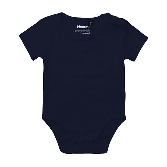 Body Niemowlece Krotki Rekaw Bawelna Organiczna NE11030 - Navy